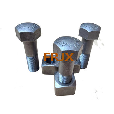 کیفیت  Heavy Duty Excavator Track Bolts New Quenching And Tempering Heat Treatment Zinc Finish کارخانه